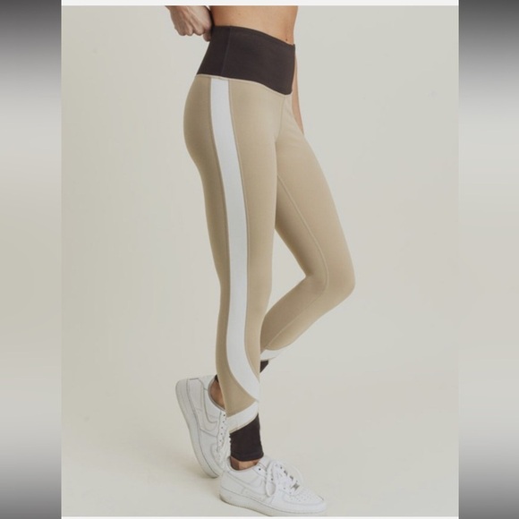 NWT Mono B Beige and Brown Leggings S - Picture 1 of 11